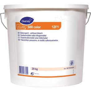 Vaskepulver, Diversey CLAX 500 Color 12F1, kul�rt, uden farve og parfume, 20 kg *Denne vare tages ikke retur*