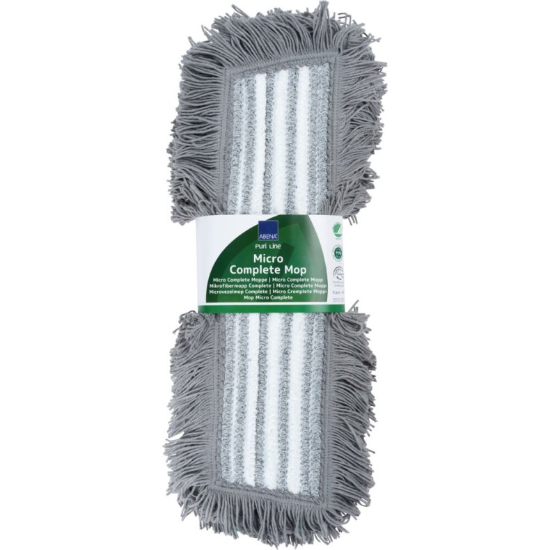 Micro Complete moppe, ABENA Puri-Line, gr�, mikrofiber, 60 cm, 71% genanvendt