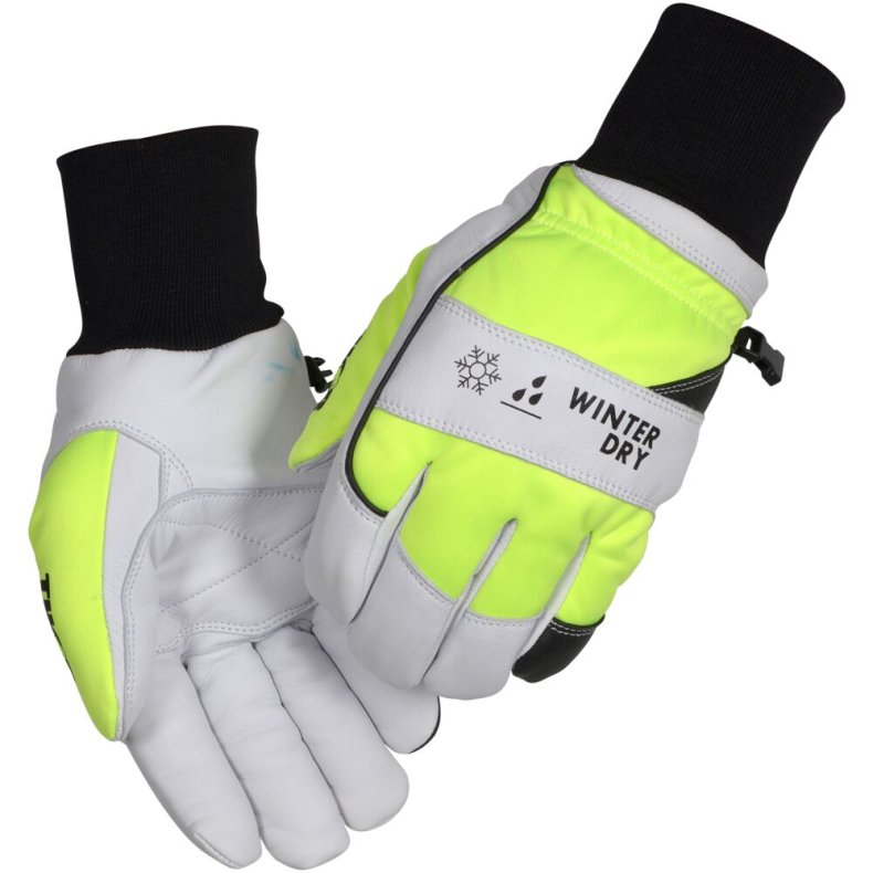 Gedeskindshandske, THOR Winter Dry Rib, 10, hvid, gedeskind, 100% vandt�t