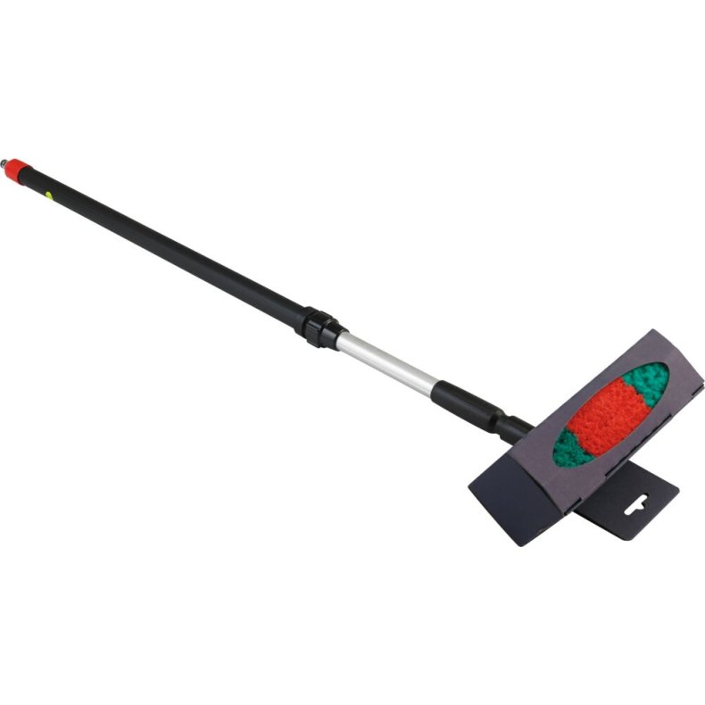 Autob�rstes�t med vandgenneml�b, Vikan, sort, aluminium/polyester/PP, 106-160 cm skaft, 25 cm, bl�d, spaltet, klik-kobling, teleskop *Denne vare tages ikke retur*