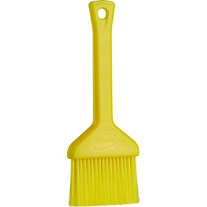 Levnedsmiddelpensel, Vikan, 19,5x7x1,5cm, gul, polyester/PP/rustfrit st�l, 7 cm, bl�d