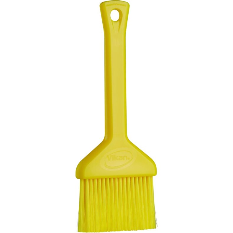 Levnedsmiddelpensel, Vikan, 19,5x7x1,5cm, gul, polyester/PP/rustfrit st�l, 7 cm, bl�d