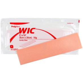 Skumbandage, PolyMem WIC, 8x30cm, til kaviteter, u/kl�b, latexfri, steril, engangs *Denne vare tages ikke retur*