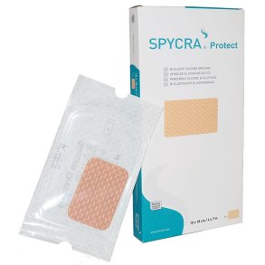 Forbinding, Spycra Protect, 10x18cm, beige, bi-elastisk, med silikonekl�b, enkeltpakket, steril, engangs *Denne vare tages ikke retur*