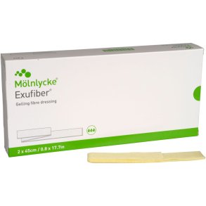 Fiberbandage, Exufiber, 45x2cm, steril, engangs *Denne vare tages ikke retur*