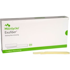 Fiberbandage, Exufiber, 45x1cm, steril, engangs *Denne vare tages ikke retur*