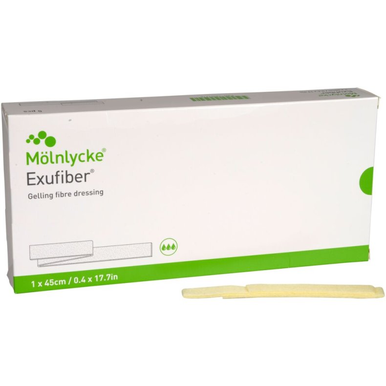 Fiberbandage, Exufiber, 45x1cm, steril, engangs *Denne vare tages ikke retur*