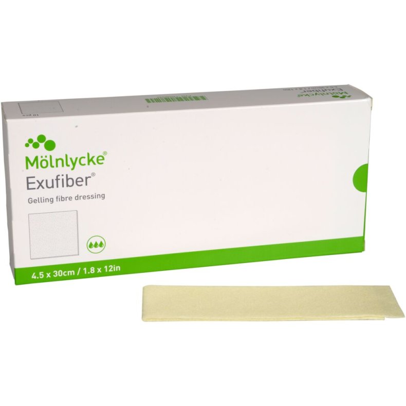 Fiberbandage, Exufiber, 4,5x30cm, steril, engangs *Denne vare tages ikke retur*