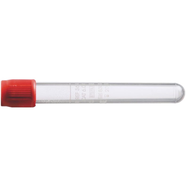 Blodpr�vetagningsglas, serumanalyse, BD Vacutainer, serumr�r, 6 ml, r�d, PET *Denne vare tages ikke retur*
