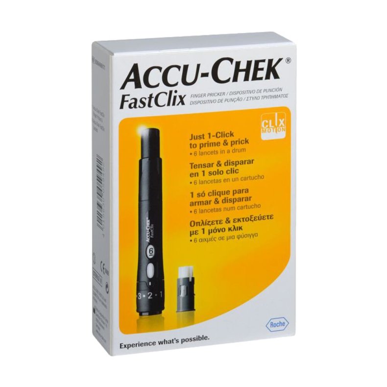 FastClix fingerprikker, Roche, Accu-Chek, sort, 30G *Denne vare tages ikke retur*