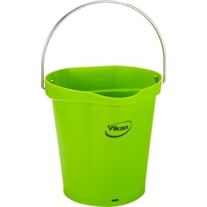 Spand til f�devarer, Vikan, 6 l, limegr�n, PP/rustfrit st�l, med h�ldetud *Denne vare tages ikke retur*