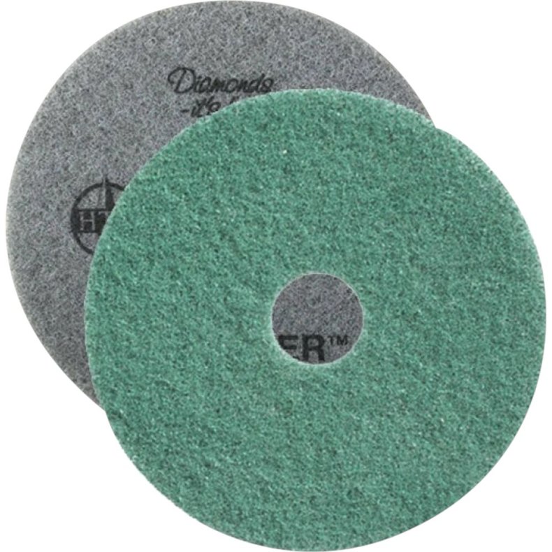 Gulvrondel, Diversey TASKI Twister, 11", �280mm, gr�n, RPET, diamant, til daglig reng�ring