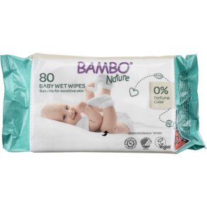 V�dserviet, Bambo Nature, Z-fold, 15x20cm, med rigid lid, 80 stk., engangs