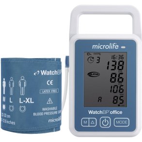 Blodtryksapparat, Microlife, WatchBP Office 2G basic + Afib, hvid, med indstilling af intervaltid, flergangs