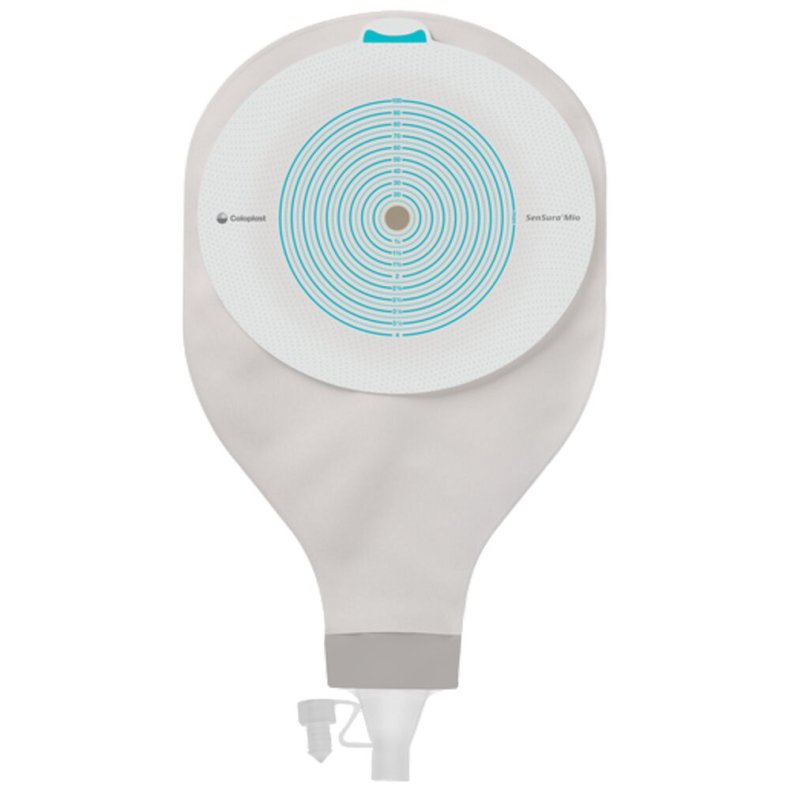 Stomipose, SenSura Mio High Output, gr�, 10-70 mm, 1-dels, opklipbar, med post-op udl�b, vindue