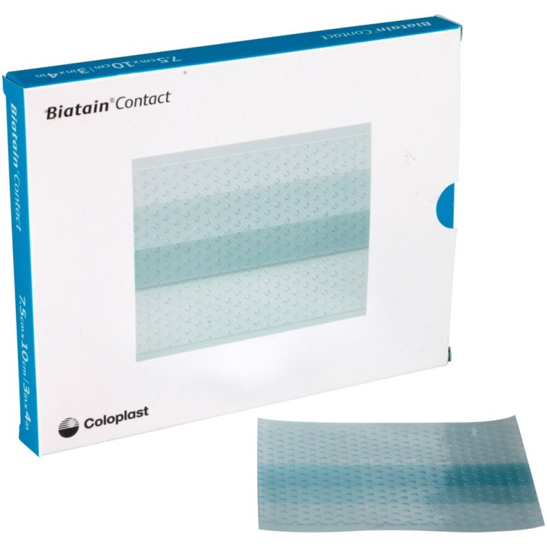 S�rkontaktlag, Biatain Contact, 10x7,5cm, transparent, med silikonekl�ber, latexfri, steril *Denne vare tages ikke retur*