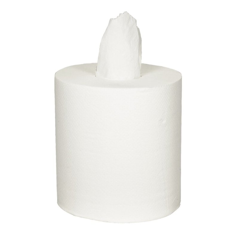 H�ndkl�derulle, neutral, 2-lags, Midi, 153m x 20cm, �18cm, hvid, papir/nyfiber, uden hylse