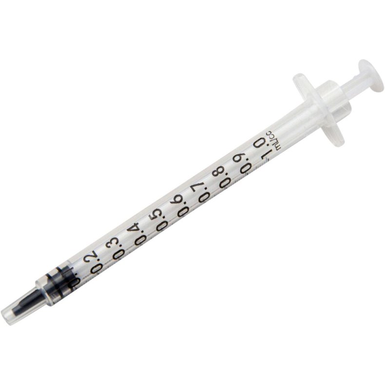 Spr�jte, Chirana, 1 ml, transparent, luer, centreret, 3 komponent, steril, engangs *Denne vare tages ikke retur*
