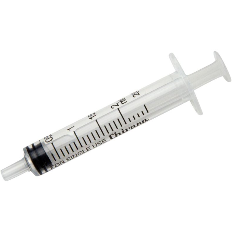 Spr�jte, Chirana, 2 ml, transparent, luer, centreret, 3 komponent, steril, engangs *Denne vare tages ikke retur*