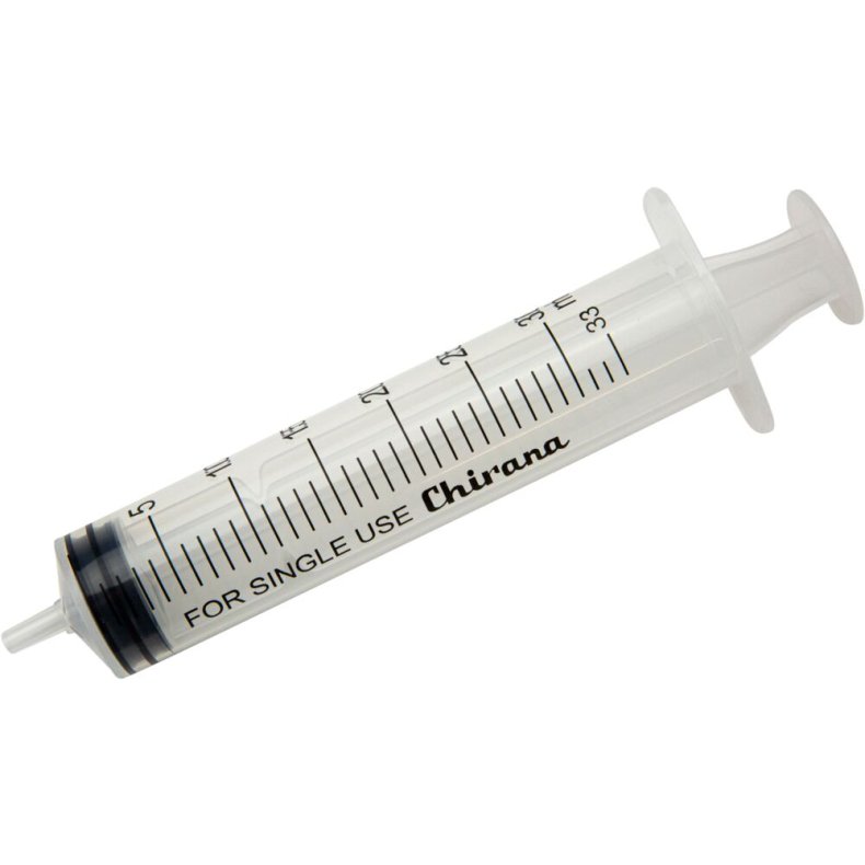 Spr�jte, Chirana, 30 ml, transparent, luer, excentrisk, 3 komponent, steril, engangs *Denne vare tages ikke retur*
