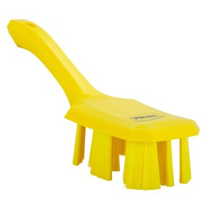 H�ndb�rste, Vikan, 26x7x10cm, gul, glas/polyester/PP, stiv, UST *Denne vare tages ikke retur*