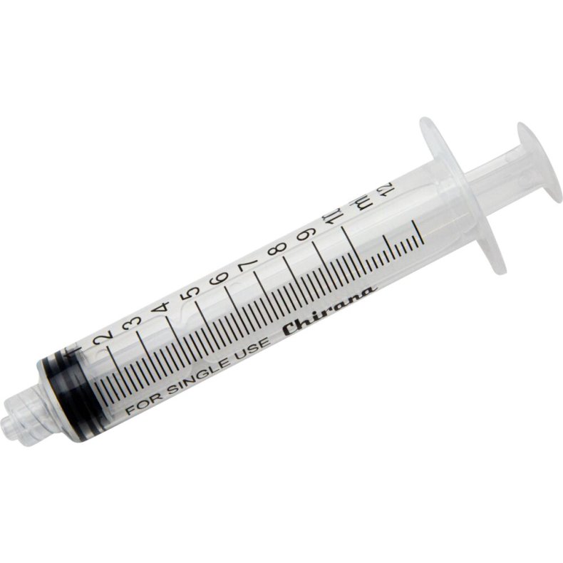 Spr�jte, Chirana, 10 ml, transparent, luer-lock, centreret, 3 komponent, steril, engangs *Denne vare tages ikke retur*
