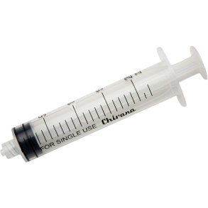 Spr�jte, Chirana, 20 ml, transparent, luer-lock, centreret, 3 komponent, steril, engangs *Denne vare tages ikke retur*