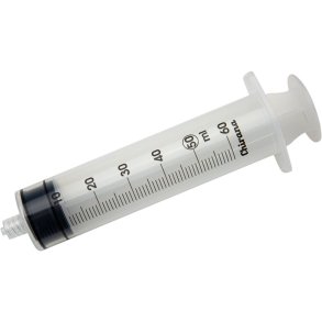 Spr�jte, Chirana, transparent, 50/60 ml, luer-lock, centreret, 3 komponent, steril, engangs *Denne vare tages ikke retur*