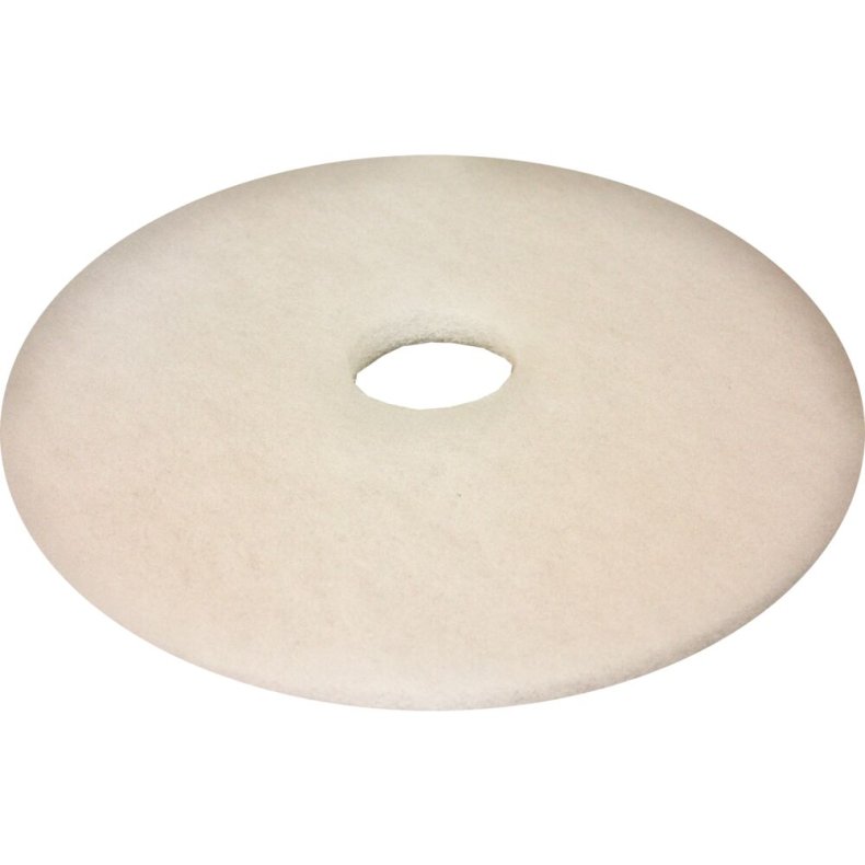 Gulvrondel, 20", �508mm, hvid, genanvendt PET fiber, til polering