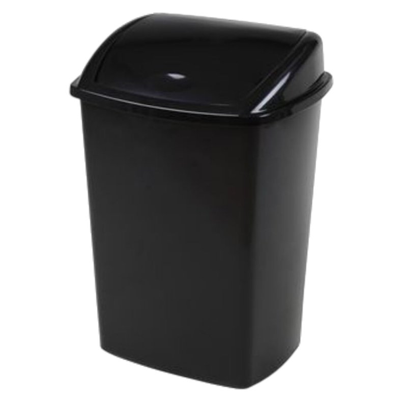 Affaldsspand, V-Part, sort, plast, 4.45 l, med sving l�g, forberedt til v�gmontering