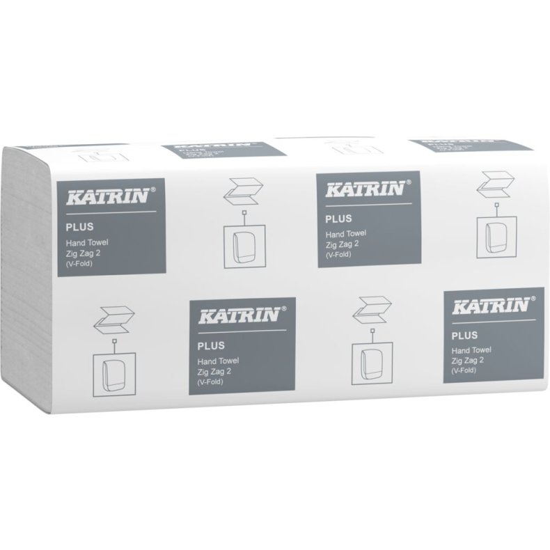 H�ndkl�deark, Katrin Plus, 2-lags, V-fold, 23x22,4cm, 11,5 cm, hvid, nyfiber