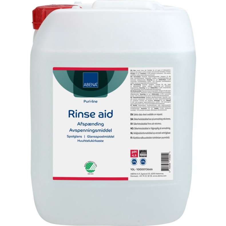 Afsp�nding, ABENA Puri-Line, 10 l, uden farve og parfume