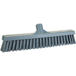 Fejekost, Vikan, gr�, polyester/PP/rustfrit st�l, 41 cm, bl�d/stiv *Denne vare tages ikke retur*