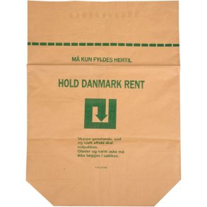 Papirs�k, 2-lags, 110 l, brun, papir, 70x100+25cm, med PE-bel�gning