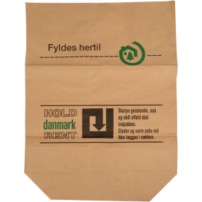 Papirs�k, 1-lags, 110 l, brun, papir, 70x95+25cm, med tryk
