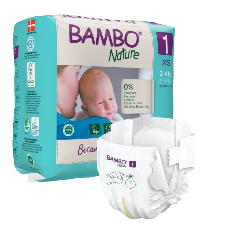B�rneble, tapeble, milj�m�rket, Bambo Nature, 1, 2-4 kg