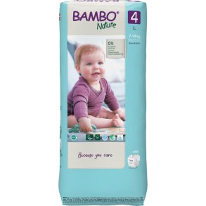 B�rneble, tapeble, milj�m�rket, Bambo Nature, 4, tall pack, 7-14 kg