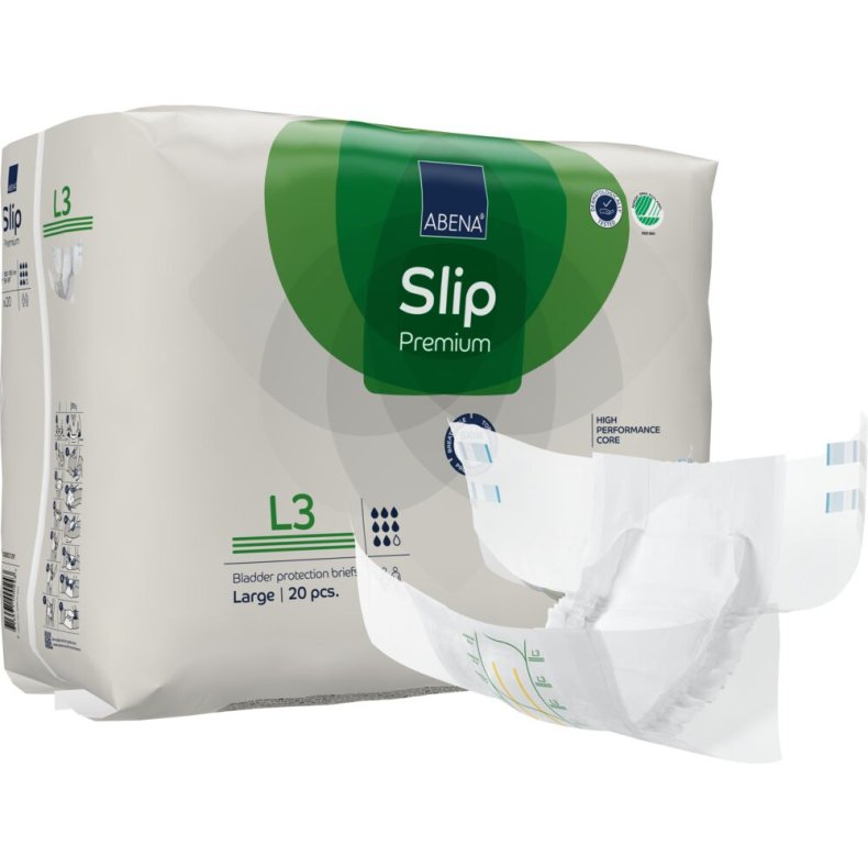 Tapeble, ABENA Slip Premium, L3, med gr�n tryk