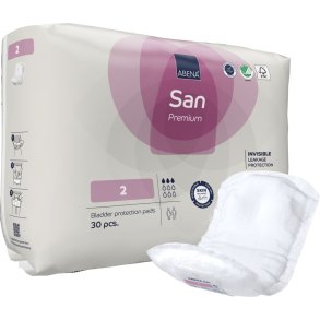�ben ble, ABENA San Premium, 2, rosa farvekode, med silikonepapir
