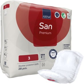 �ben ble, ABENA San Premium, 3, r�d farvekode, med silikonepapir