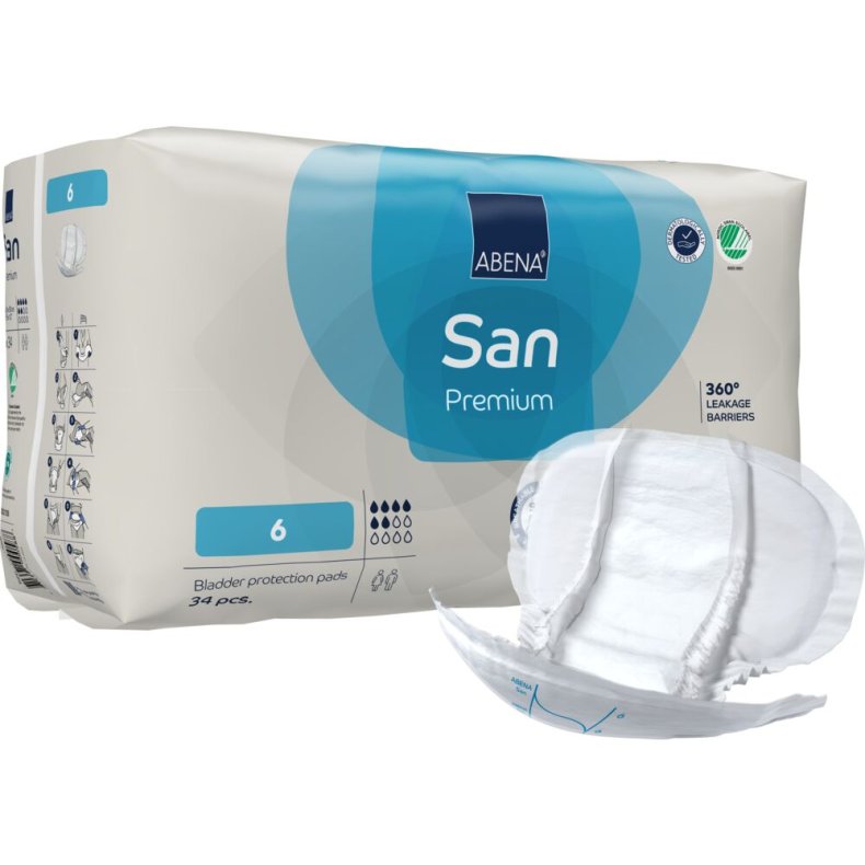 �ben ble, ABENA San Premium, 6, lysebl� farvekode