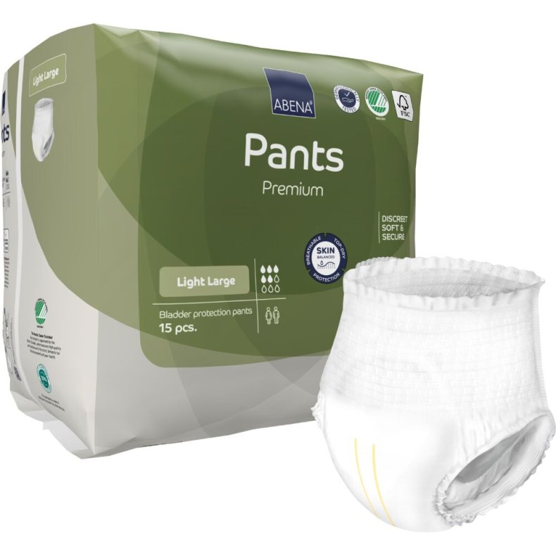 Bukseble, ABENA Pants Premium Light, L, st�vgr�n farvekode