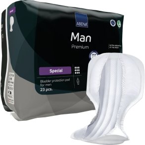 Herrebind, ABENA Man Premium, Special, hvid, lilla farvekode