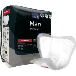 Herrebind, ABENA Man Premium, Formula 0, gr�, r�d farvekode, med silikonepapir