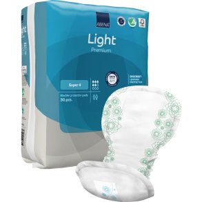 �ben ble, ABENA Light Premium, Super 4, lysebl� farvekode, med silikonepapir