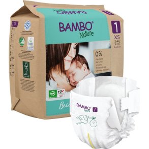 B�rneble, tapeble, milj�m�rket, Bambo Nature, 1, papirspose, paper bag, 2-4 kg