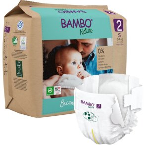 B�rneble, tapeble, milj�m�rket, Bambo Nature, 2, papirspose, paper bag, 3-6 kg