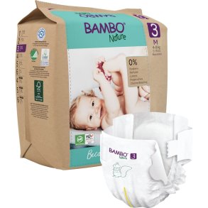 B�rneble, tapeble, milj�m�rket, Bambo Nature, 3, papirspose, paper bag, 4-8 kg