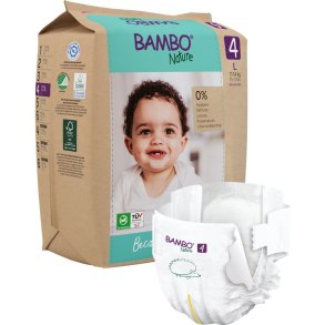 B�rneble, tapeble, milj�m�rket, Bambo Nature, 4, papirspose, paper bag, 7-14 kg