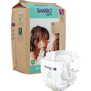 B�rneble, tapeble, milj�m�rket, Bambo Nature, 5, papirspose, paper bag, 12-18 kg